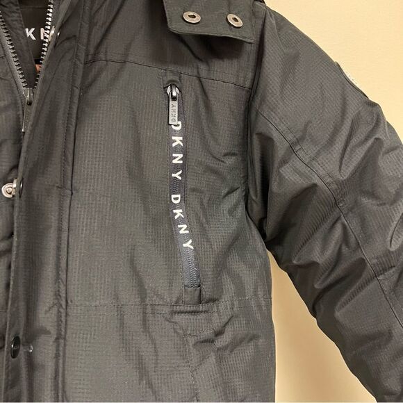 DKNY boys black winter heavyweight parkaSize 8 - Picture 6 of 12